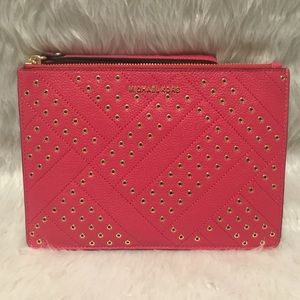 Michael Kors Jet Travel Wristlet Red NWT